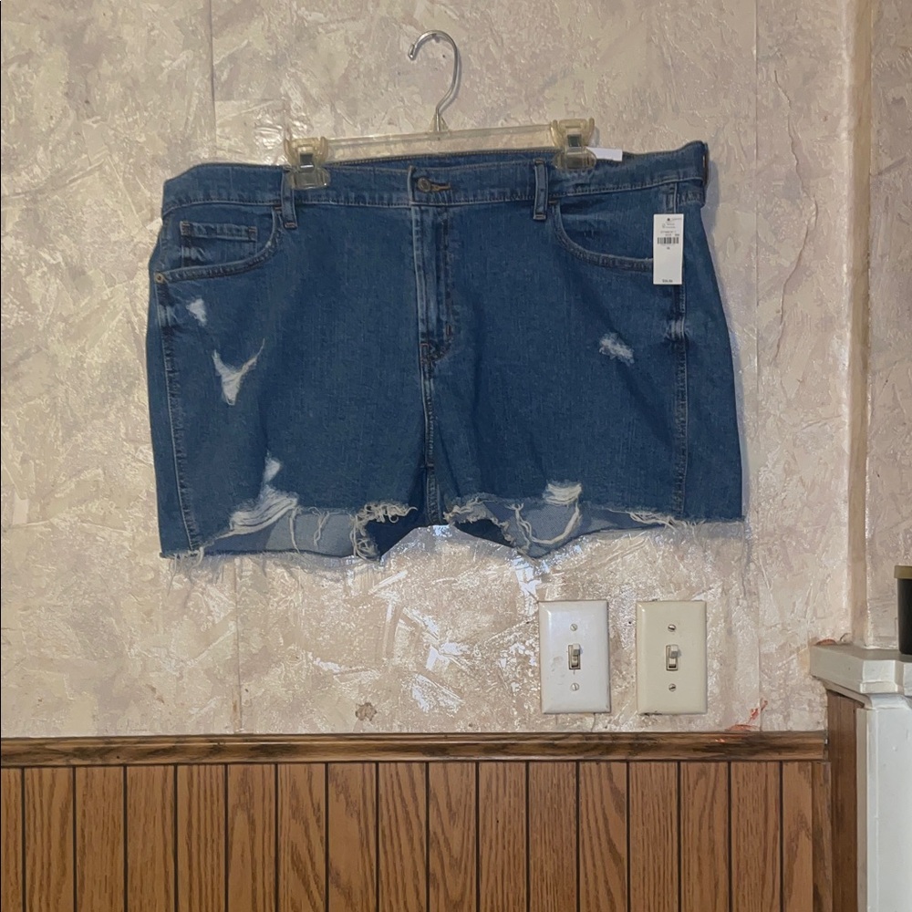 Distressed old navy denim boyfriend shorts (18)